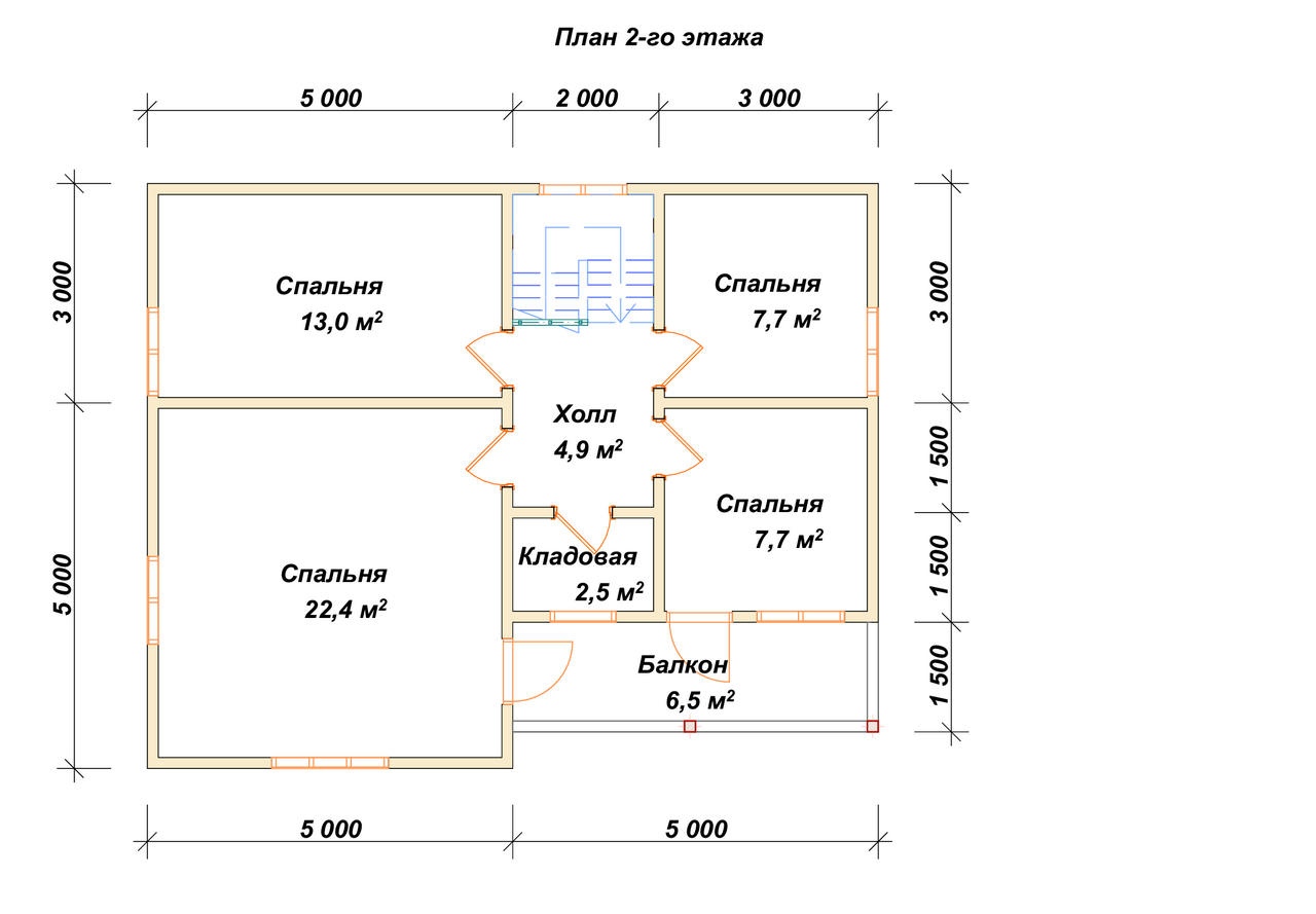 План 2-го этажа проект П-101