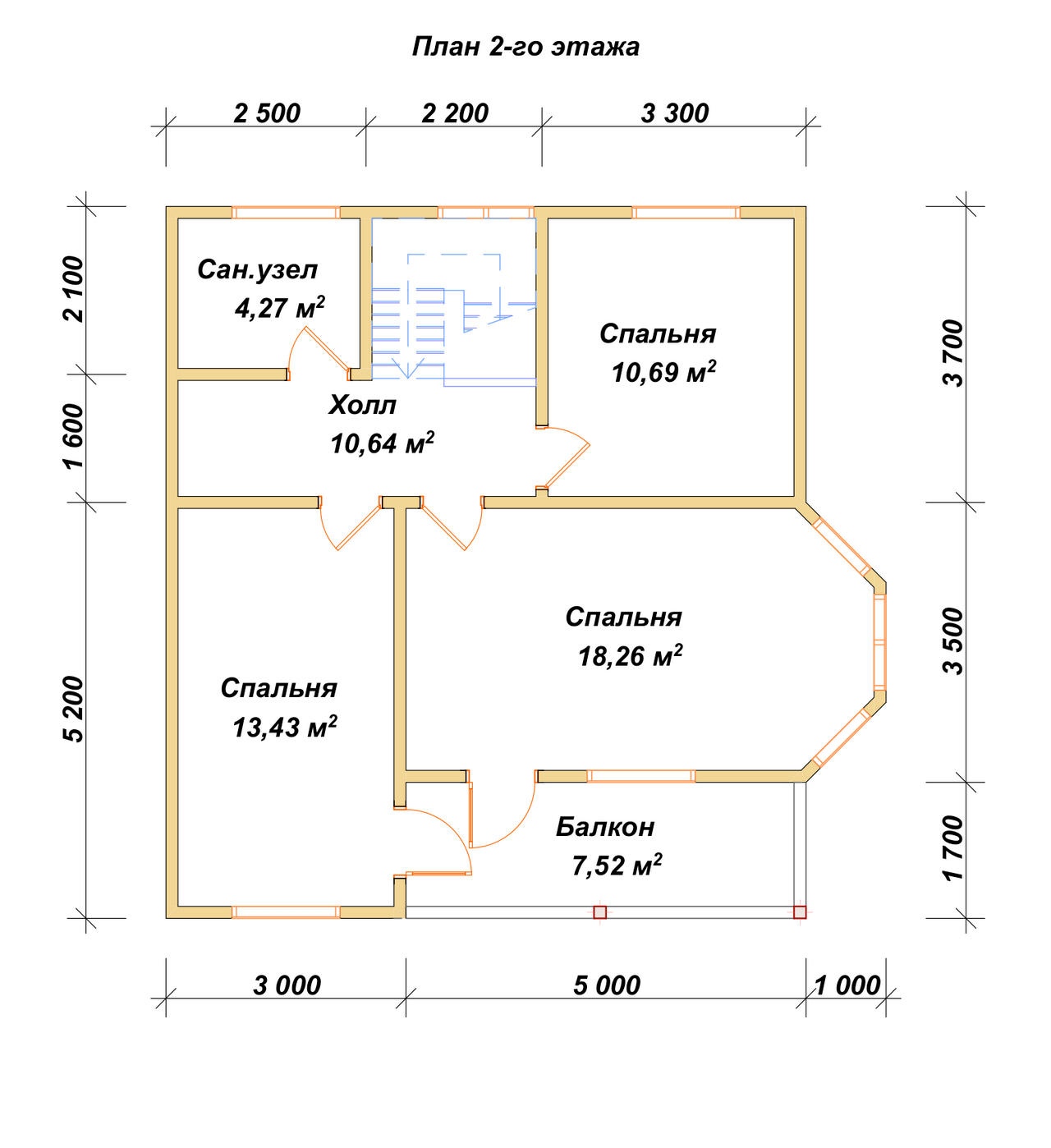 План 2-го этажа проект П-103