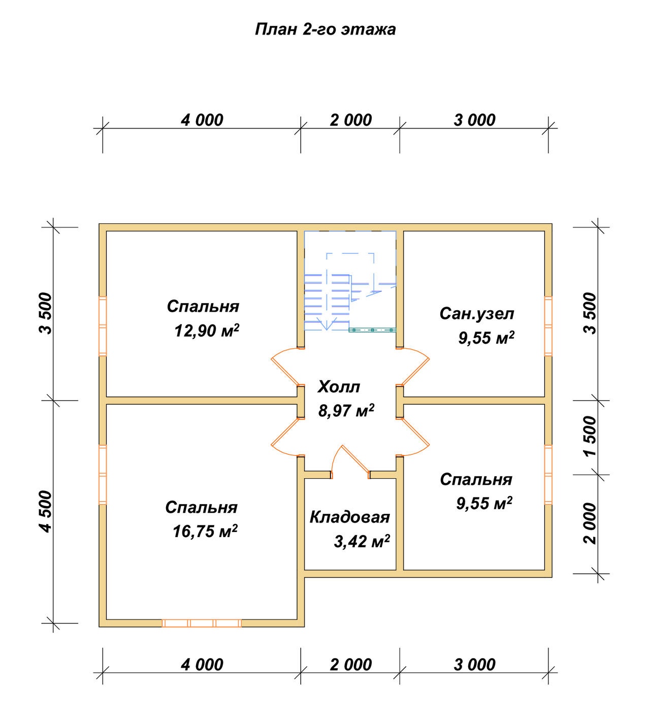 План 2-го этажа проект П-108