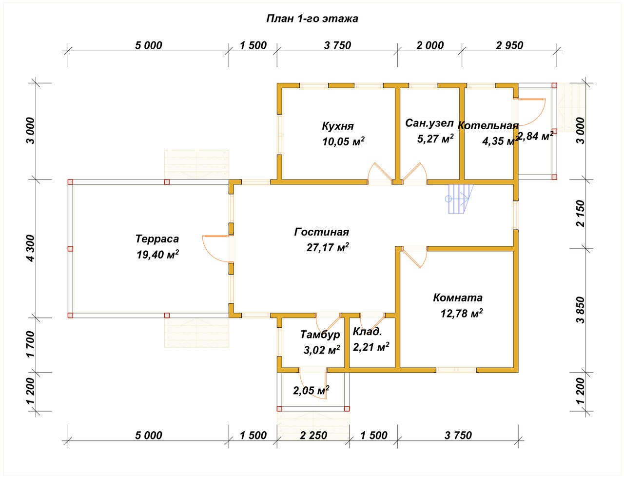 План первого этажа проекта П-112
