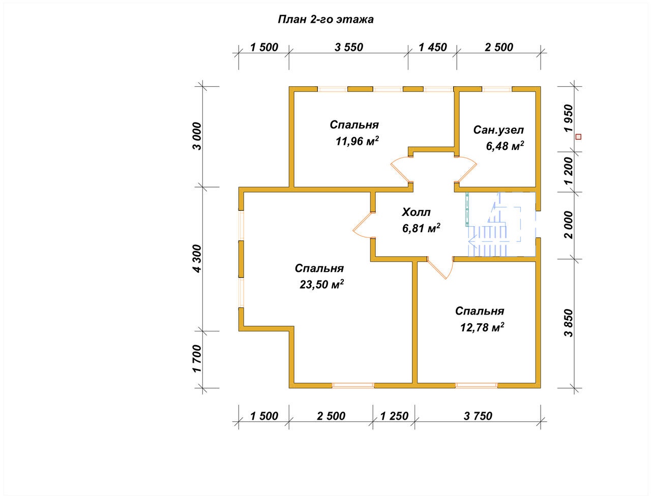 План 2-го этажа проект П-112