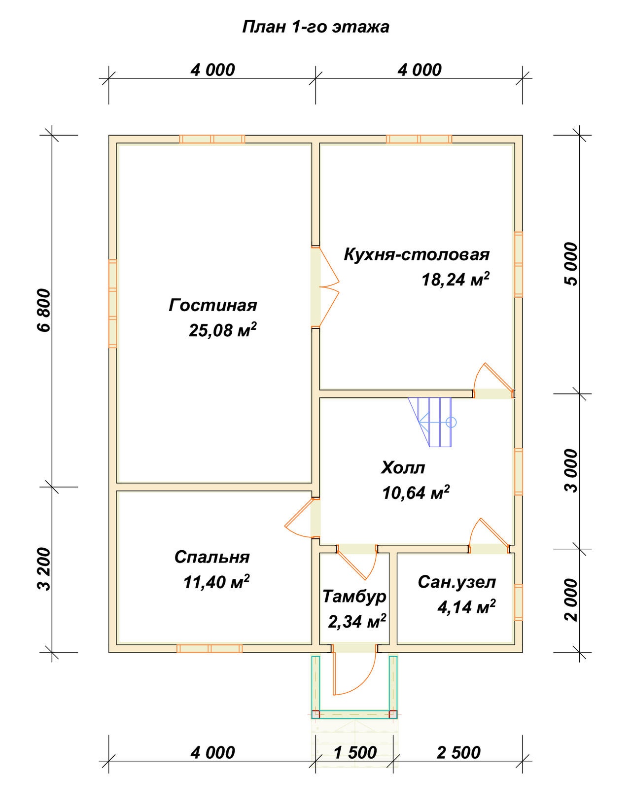 План первого этажа проекта П-113