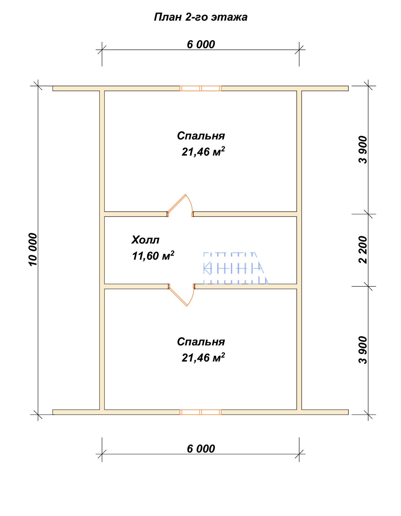 План 2-го этажа проект П-113