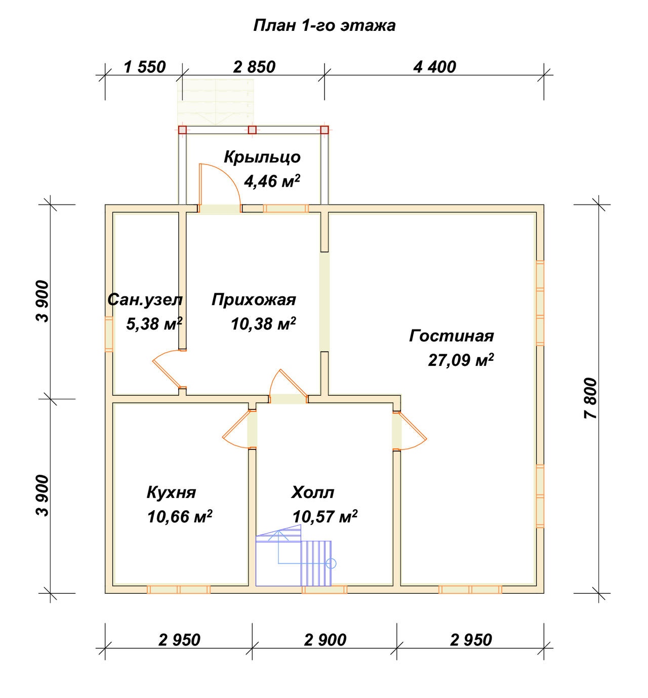 План первого этажа проекта П-116