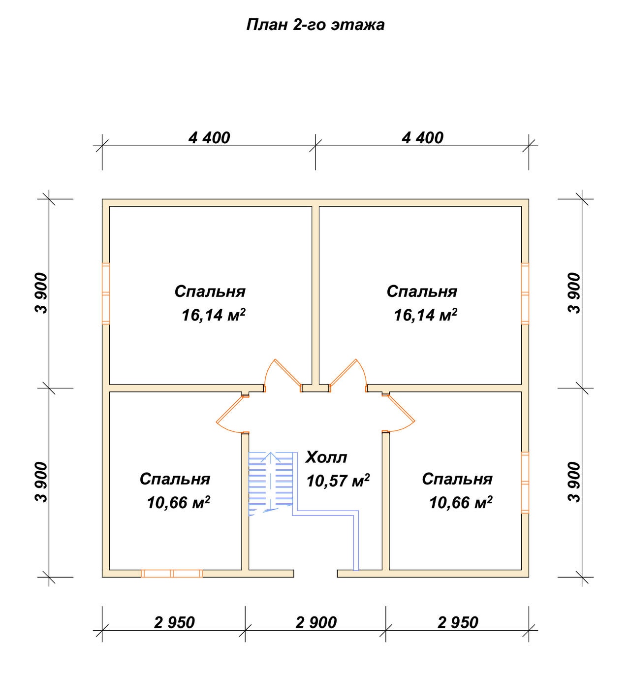 План 2-го этажа проект П-116