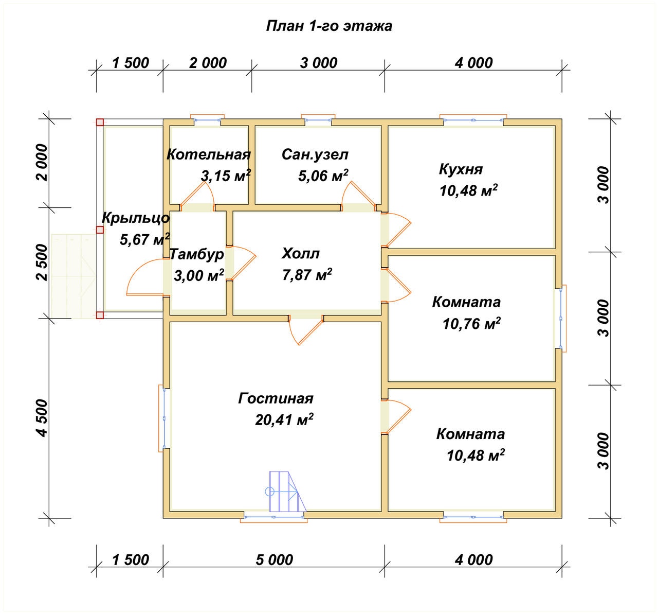 План первого этажа проекта П-117