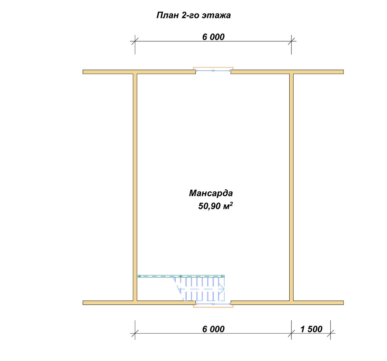 План 2-го этажа проект П-117