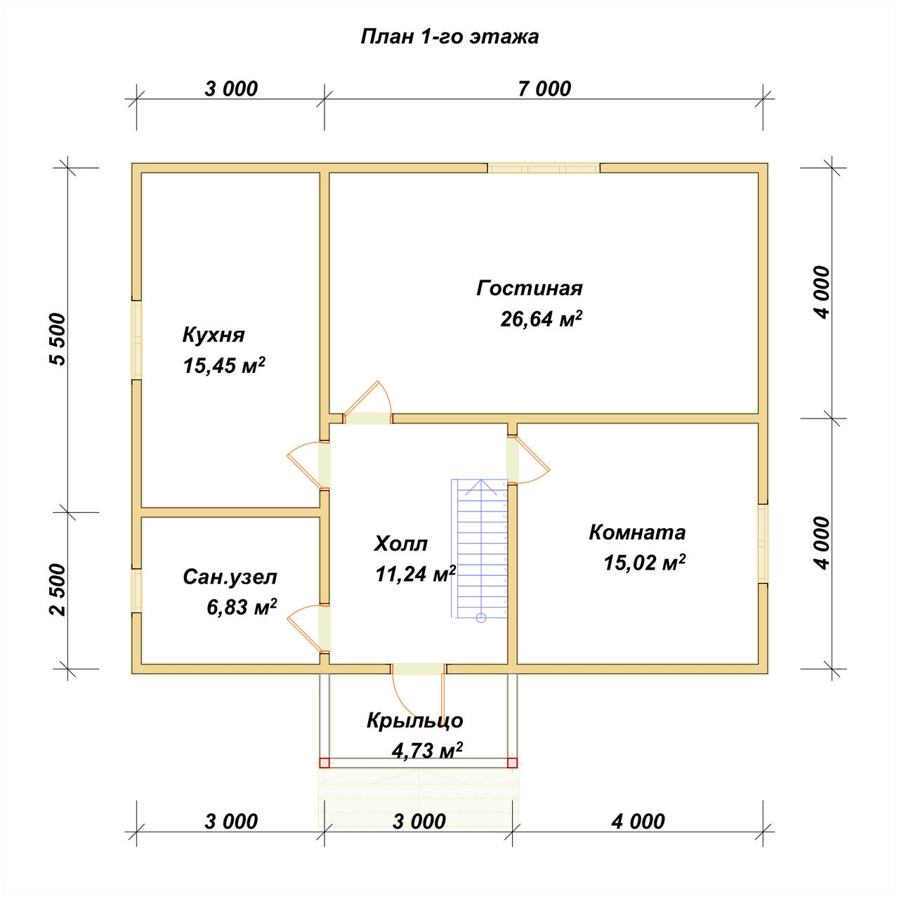 План первого этажа проекта П-119