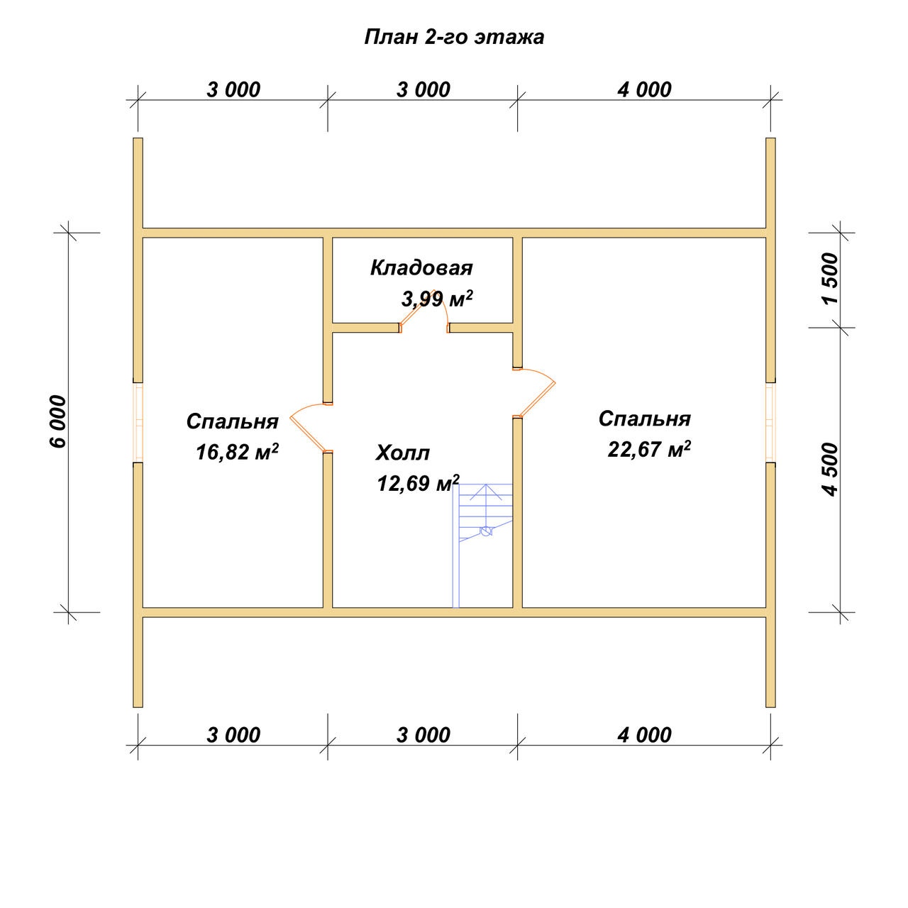 План 2-го этажа проект П-119