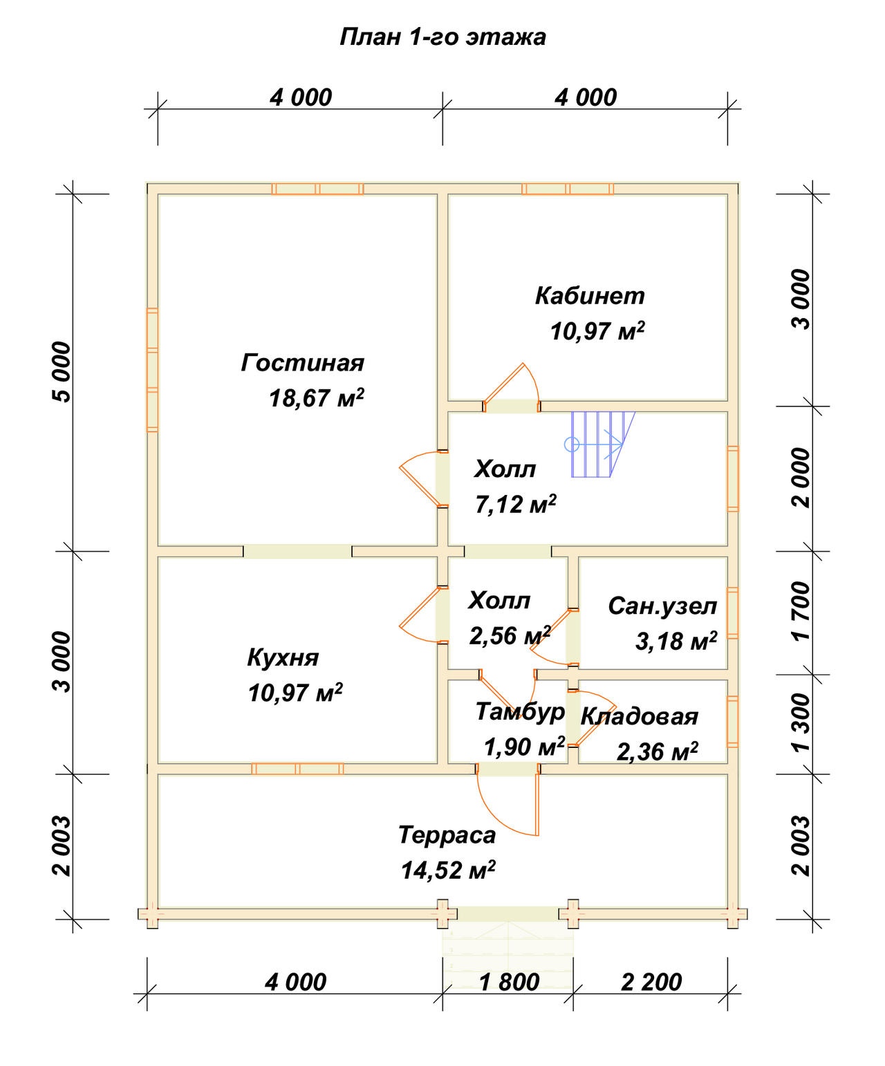 План первого этажа проекта П-123