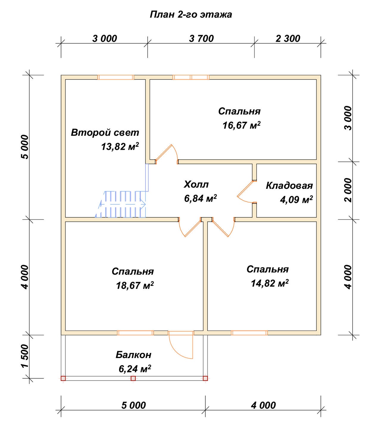 План 2-го этажа проект П-126