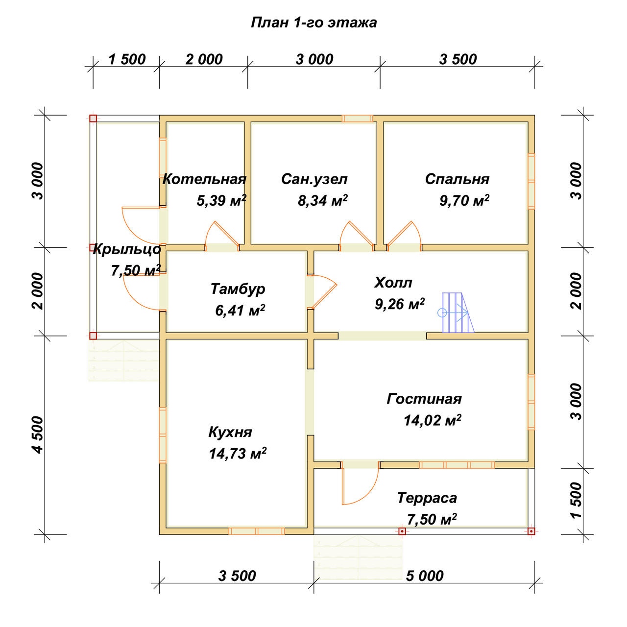 План первого этажа проекта П-130