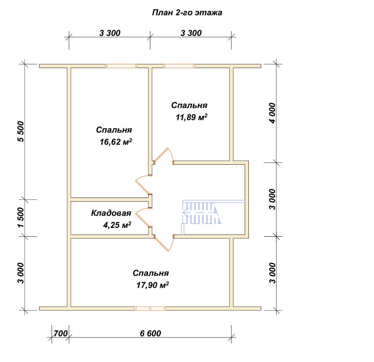 План 2-го этажа проект П-131