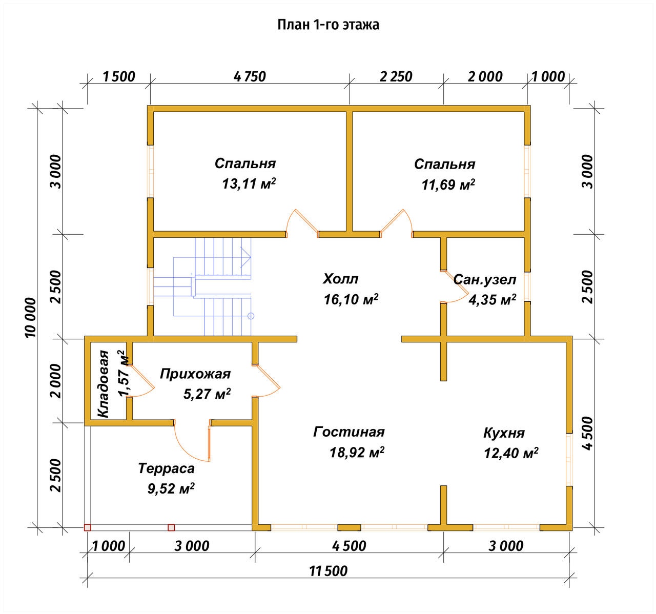 План первого этажа проекта П-133