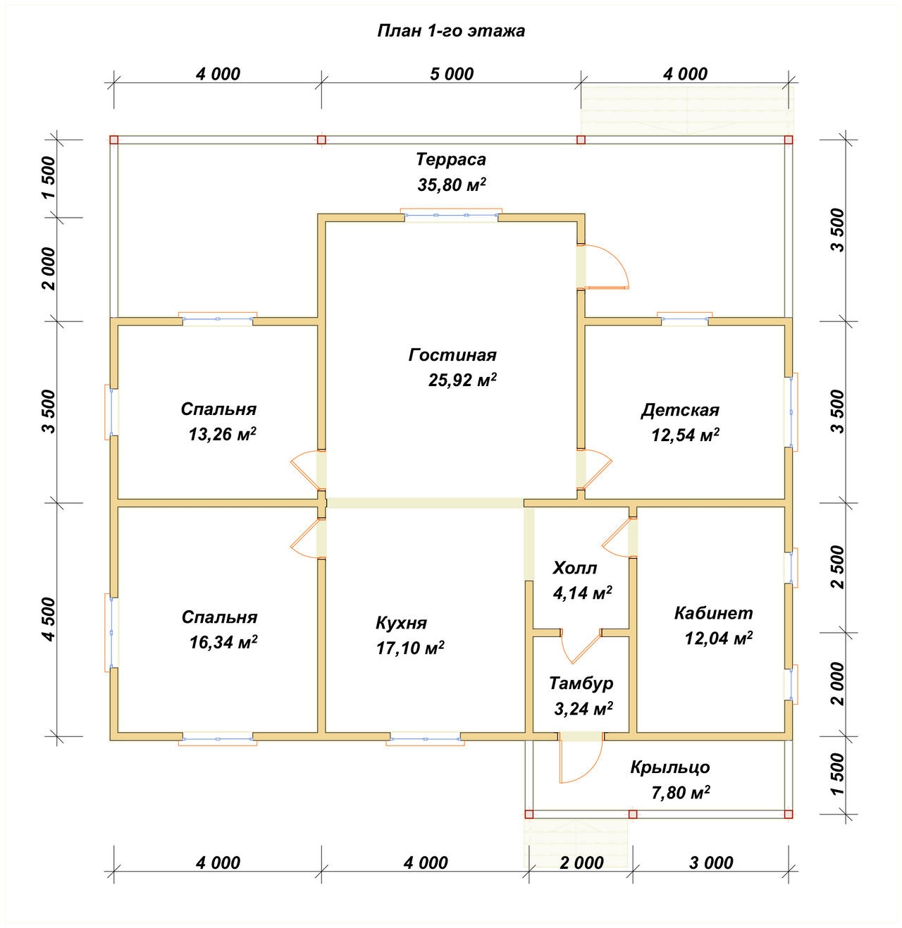 План первого этажа проекта П-138
