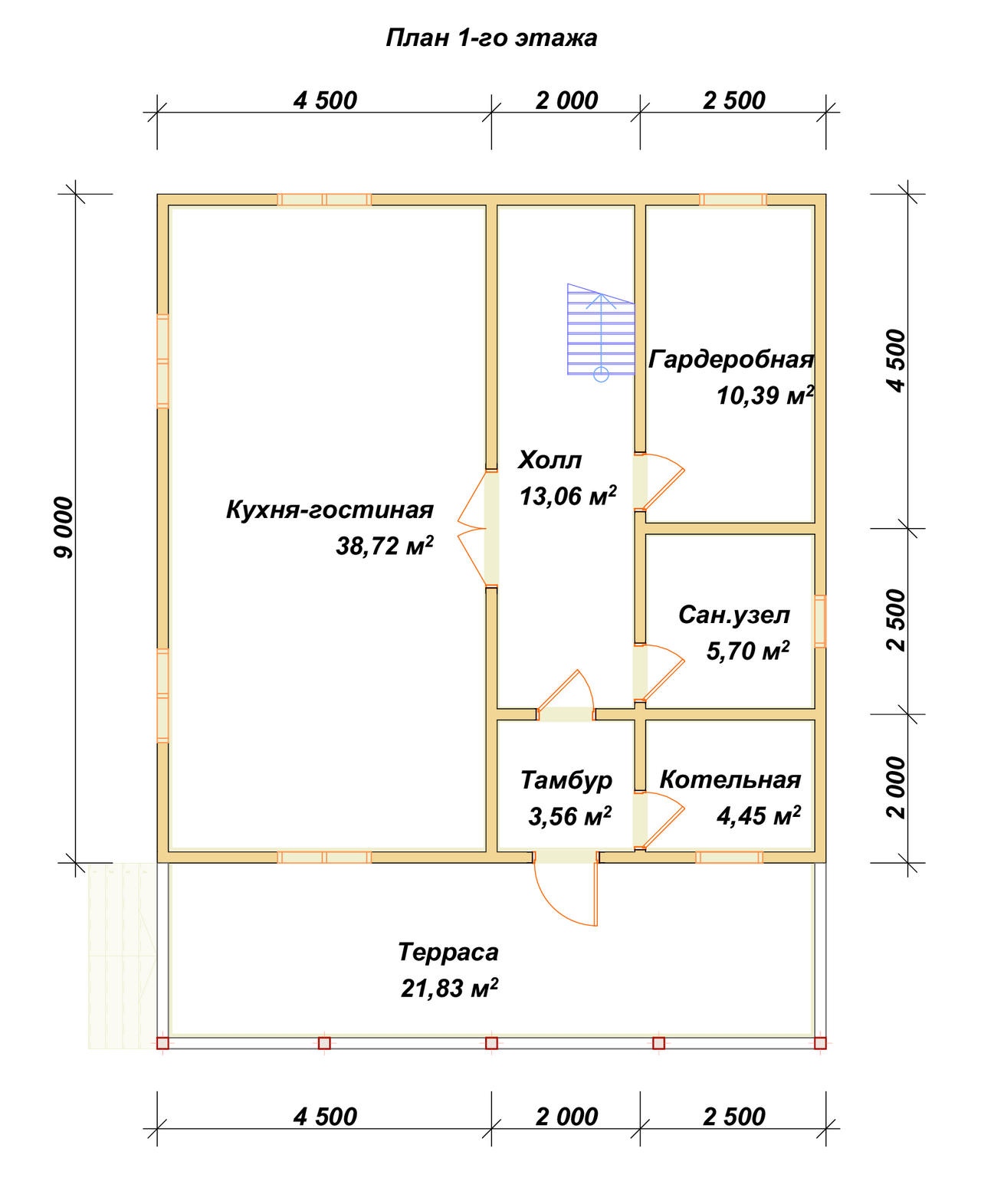 План первого этажа проекта П-140