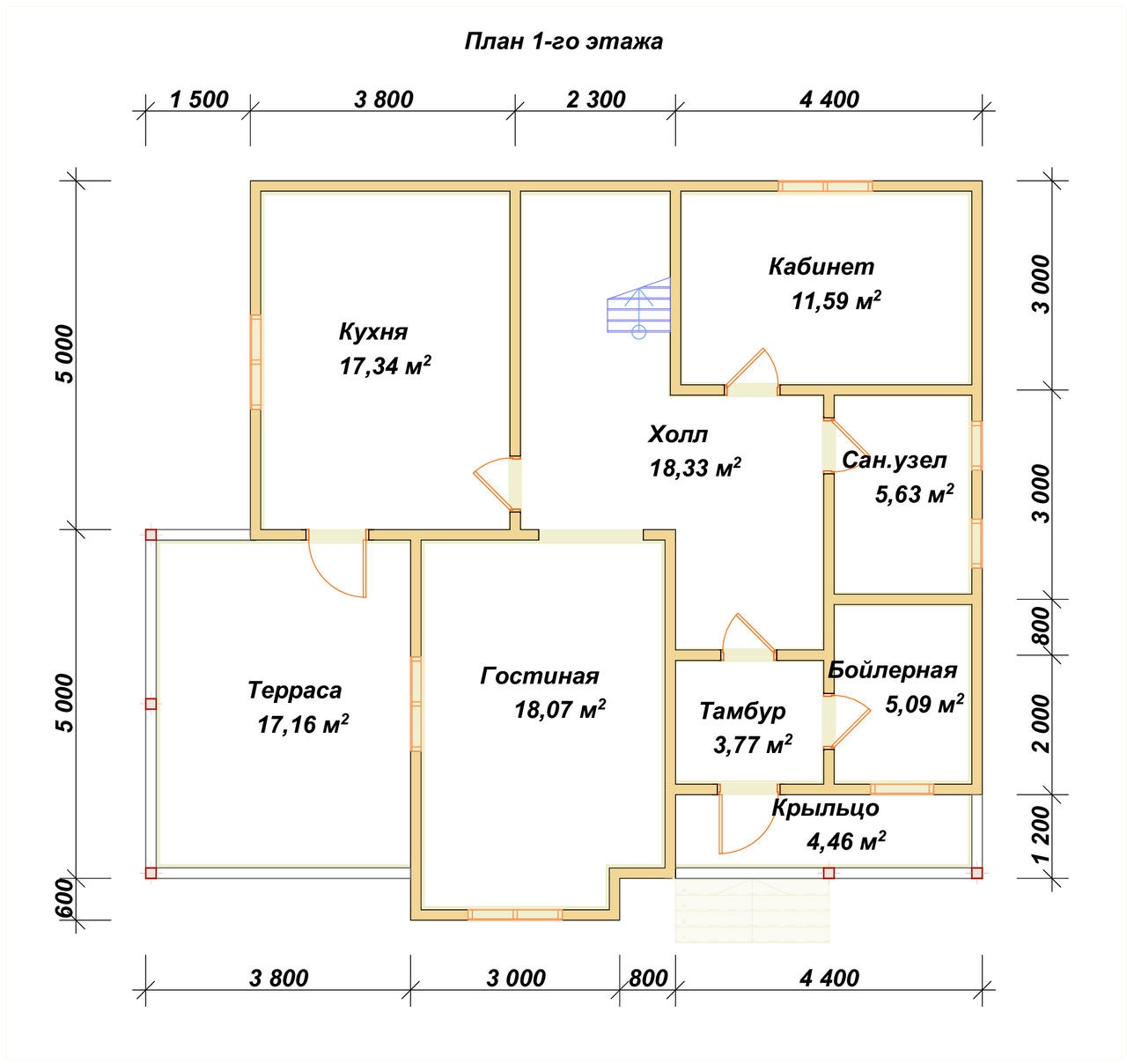 План первого этажа проекта П-146
