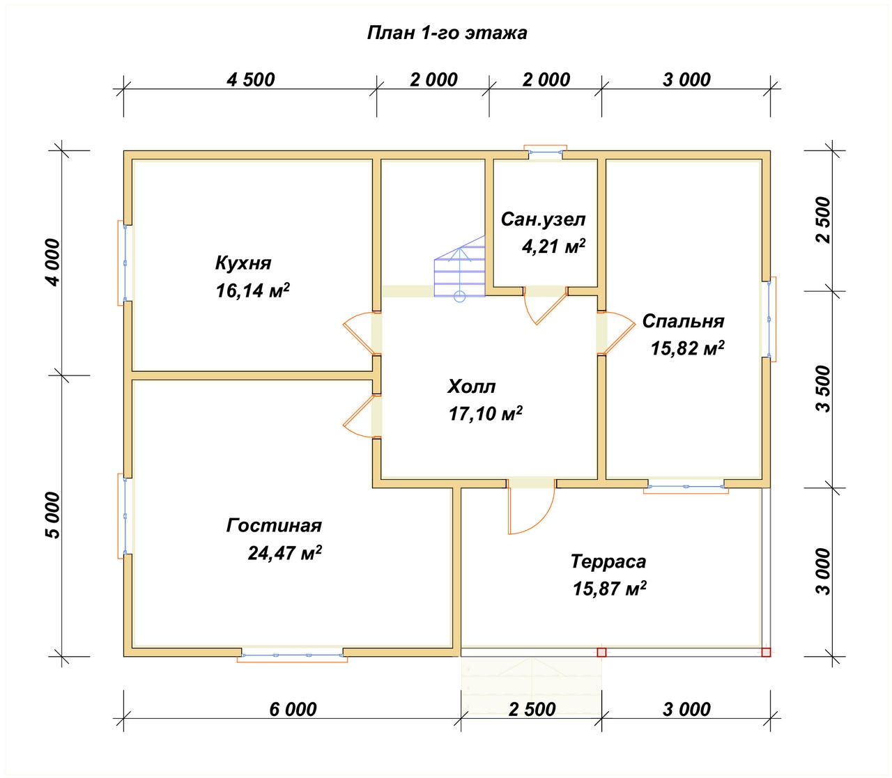 План первого этажа проекта П-147