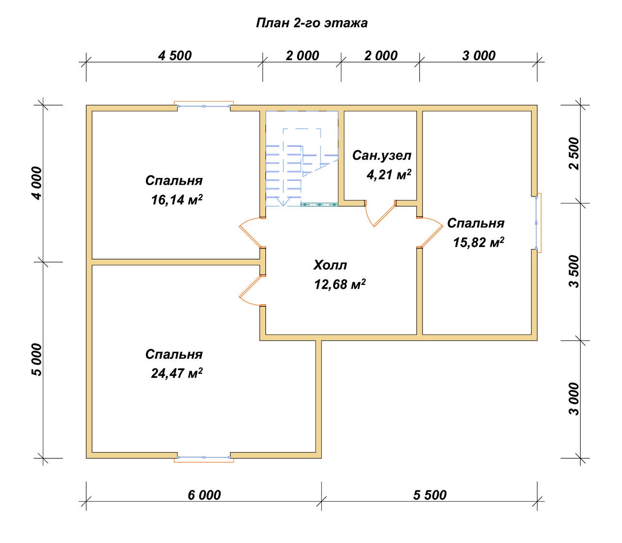 План 2-го этажа проект П-147