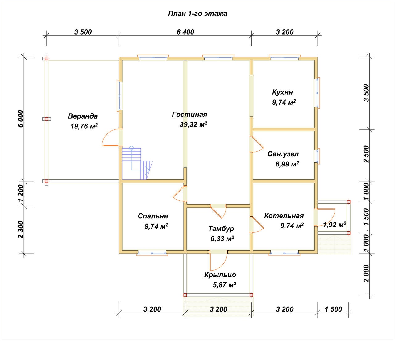 План первого этажа проекта П-149