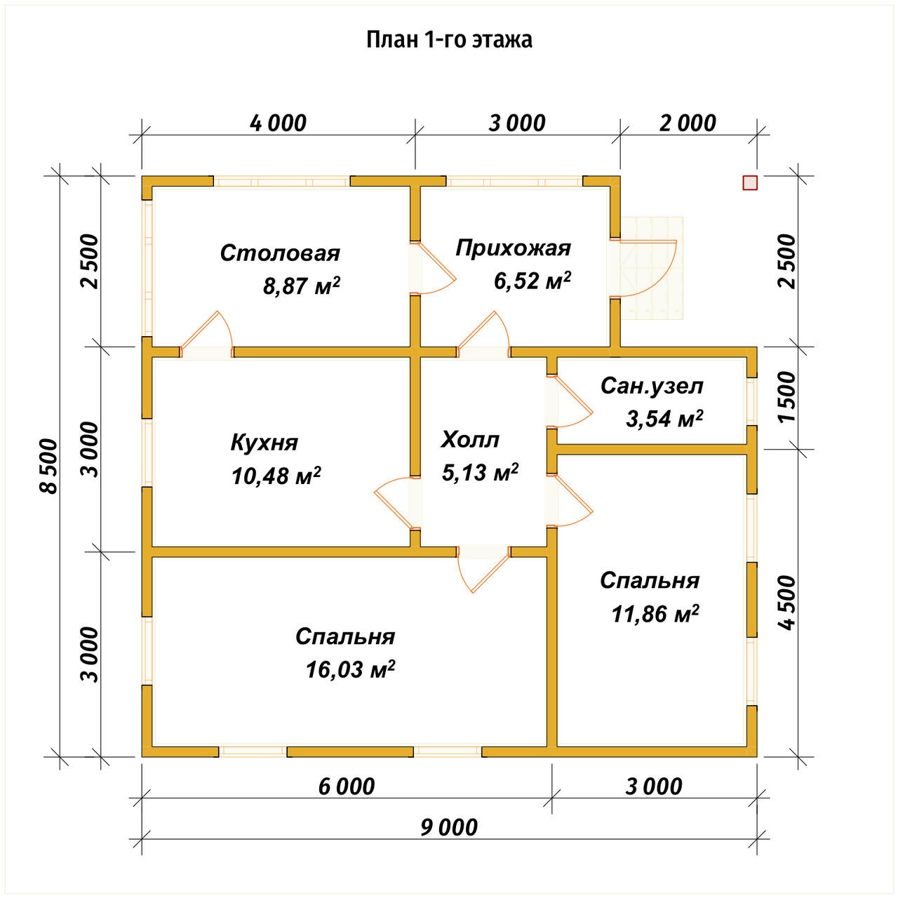 План первого этажа проекта П-15