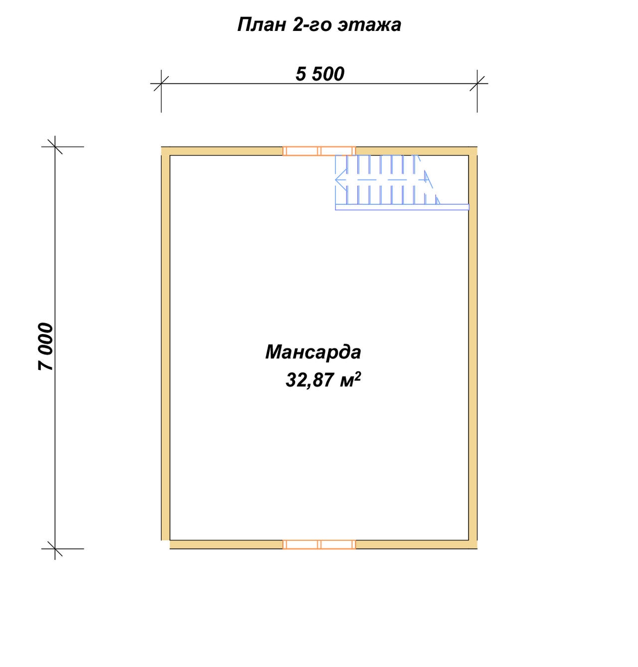 План 2-го этажа проект П-16