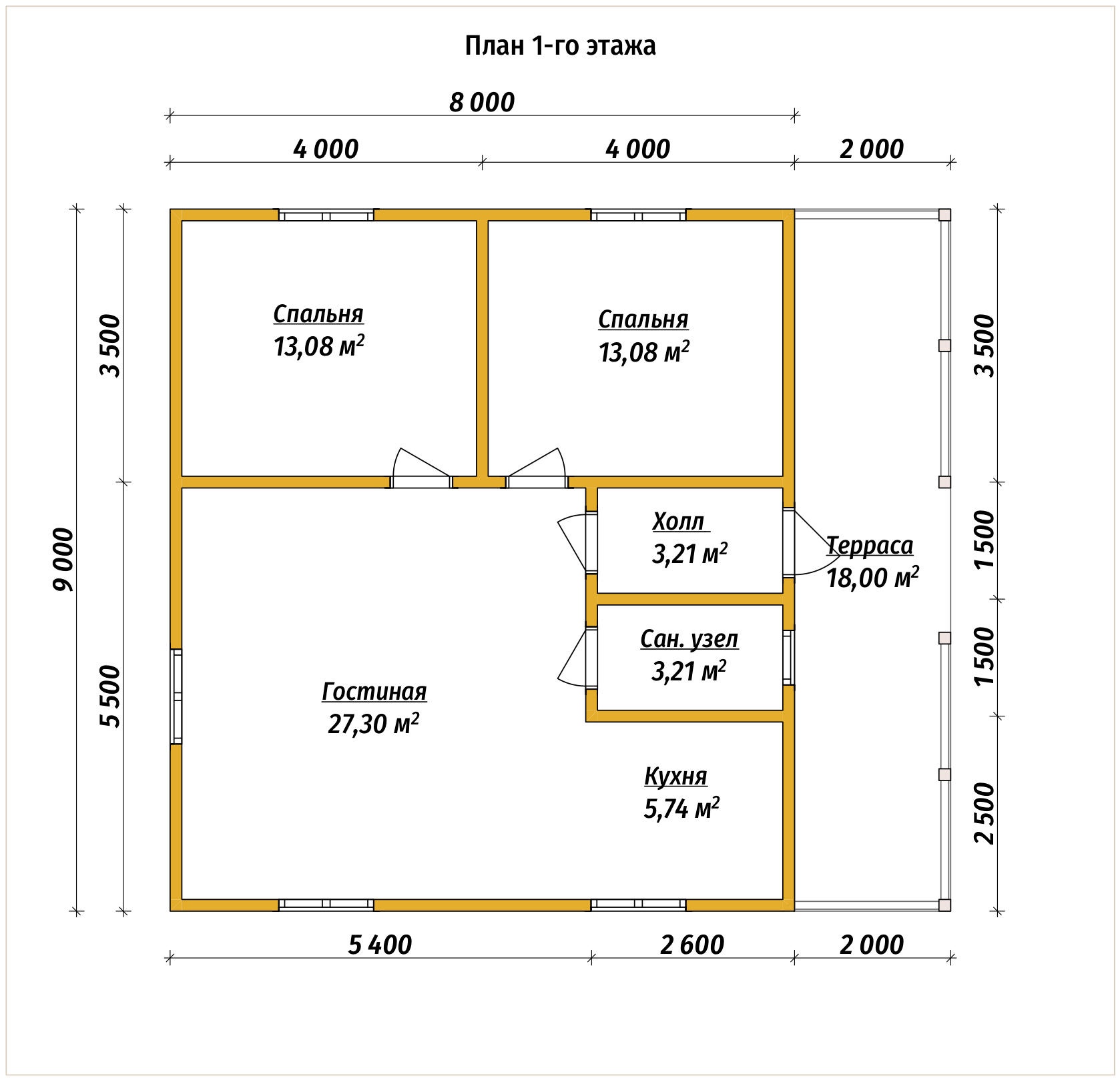План первого этажа проекта П-17