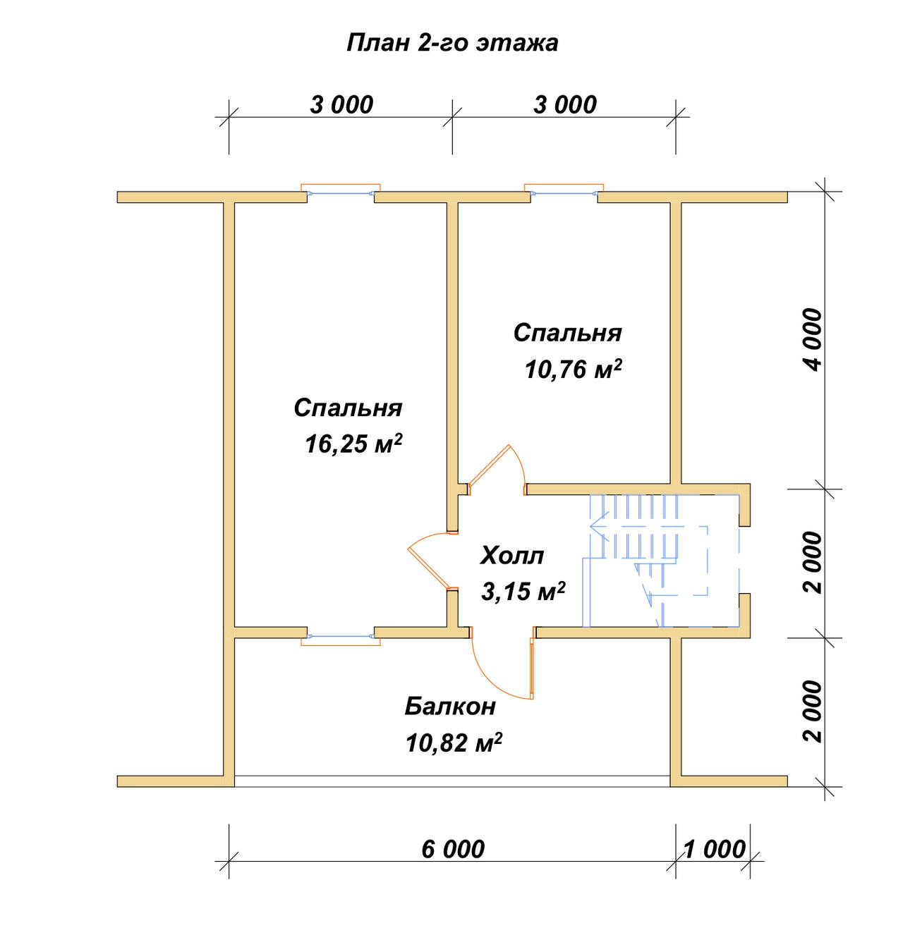 План 2-го этажа проект П-23