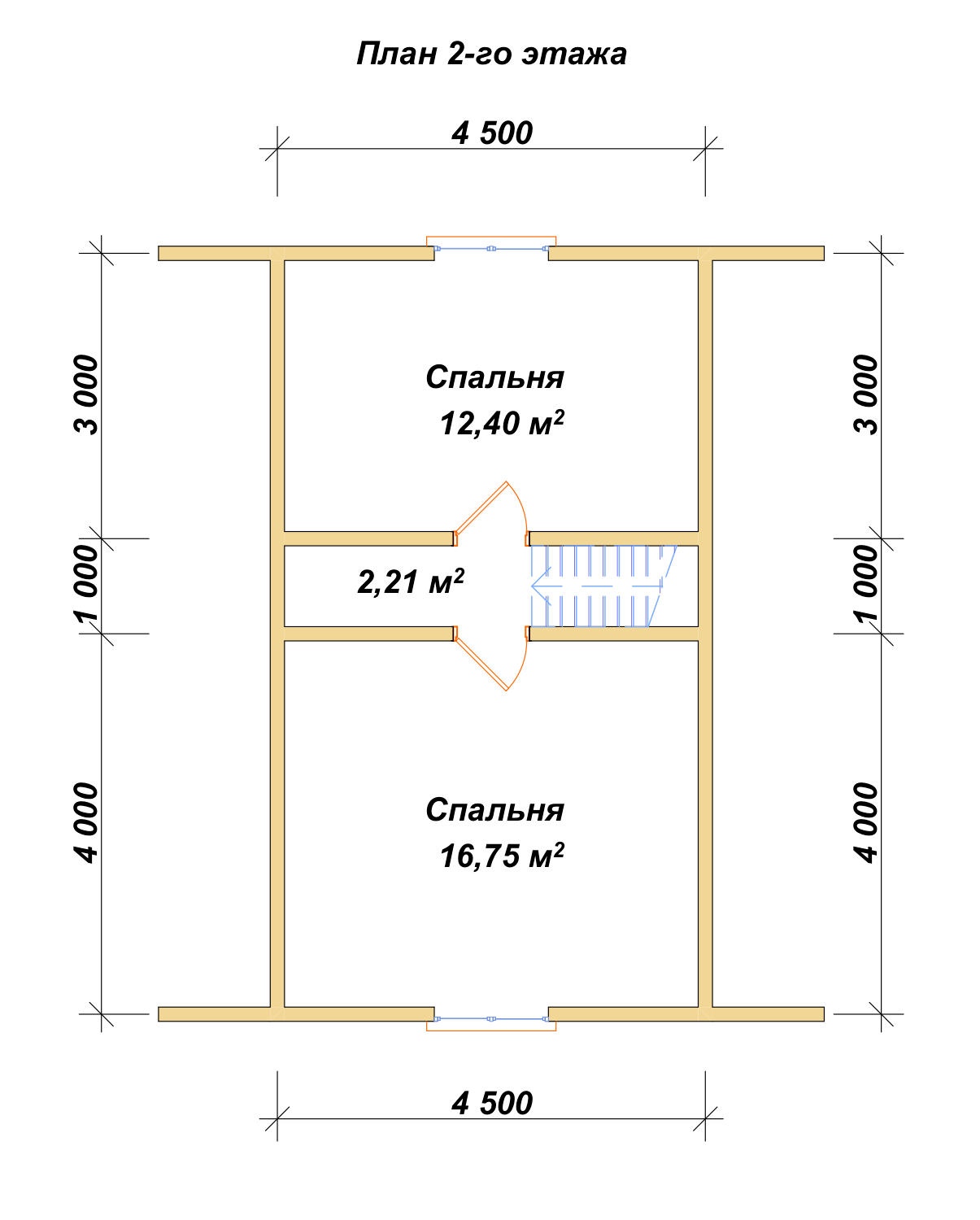 План 2-го этажа проект П-27