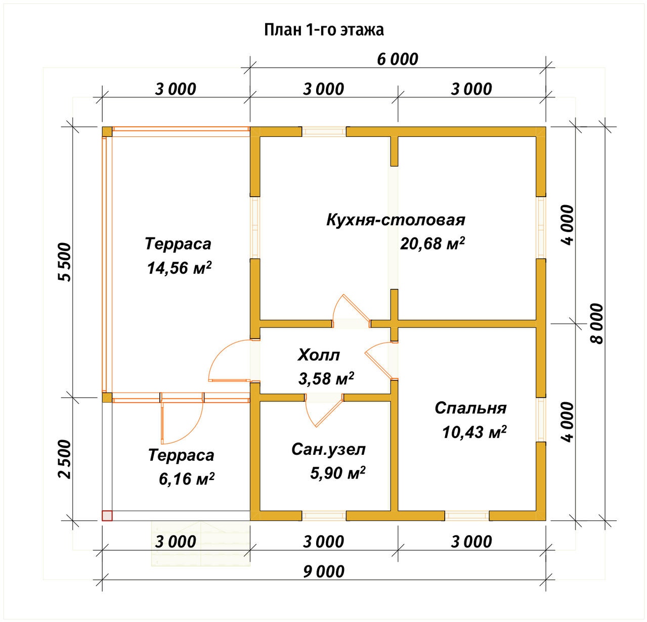 План первого этажа проекта П-29