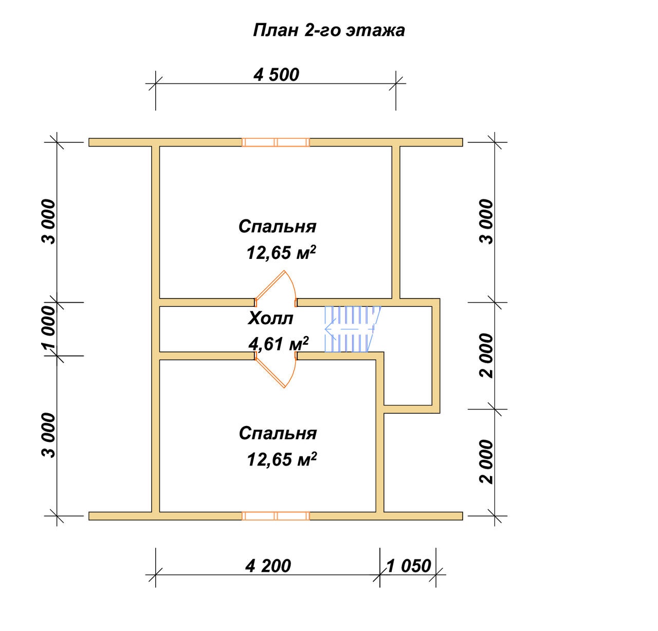 План 2-го этажа проект П-30
