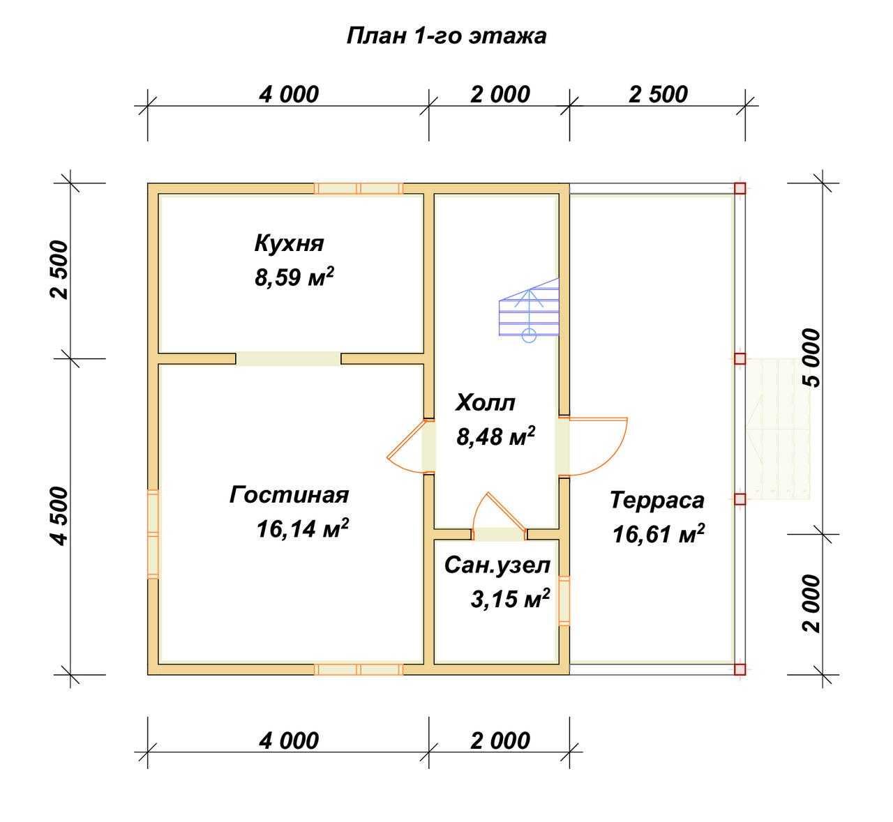 План первого этажа проекта П-34