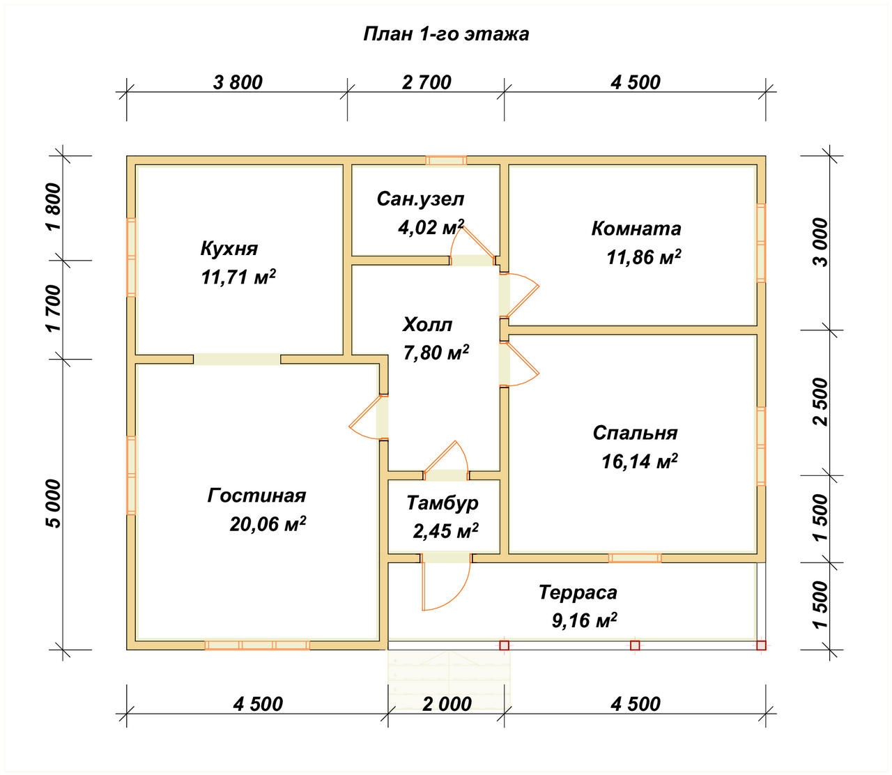 План первого этажа проекта П-35