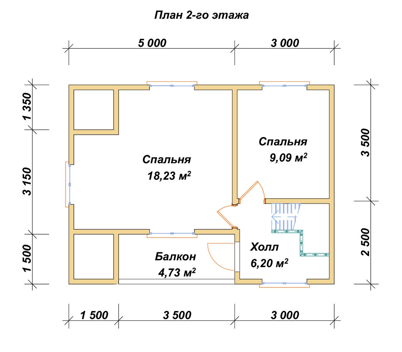 План 2-го этажа проект П-36
