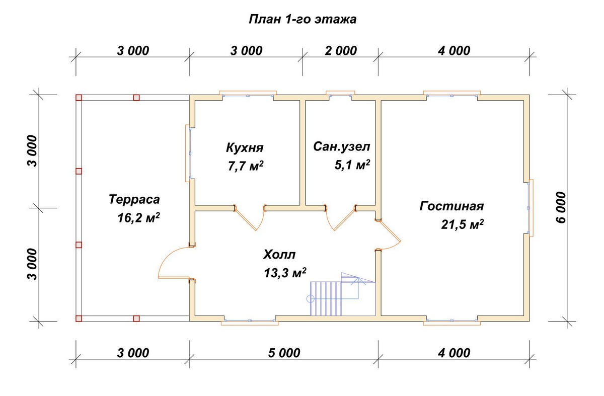 План первого этажа проекта П-37
