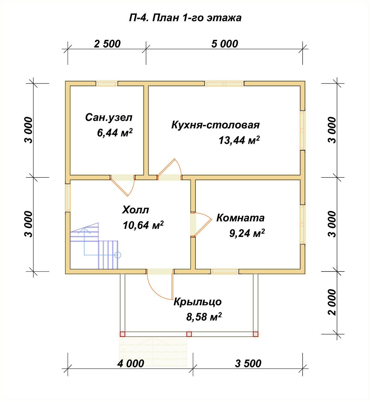 План первого этажа проекта П-38