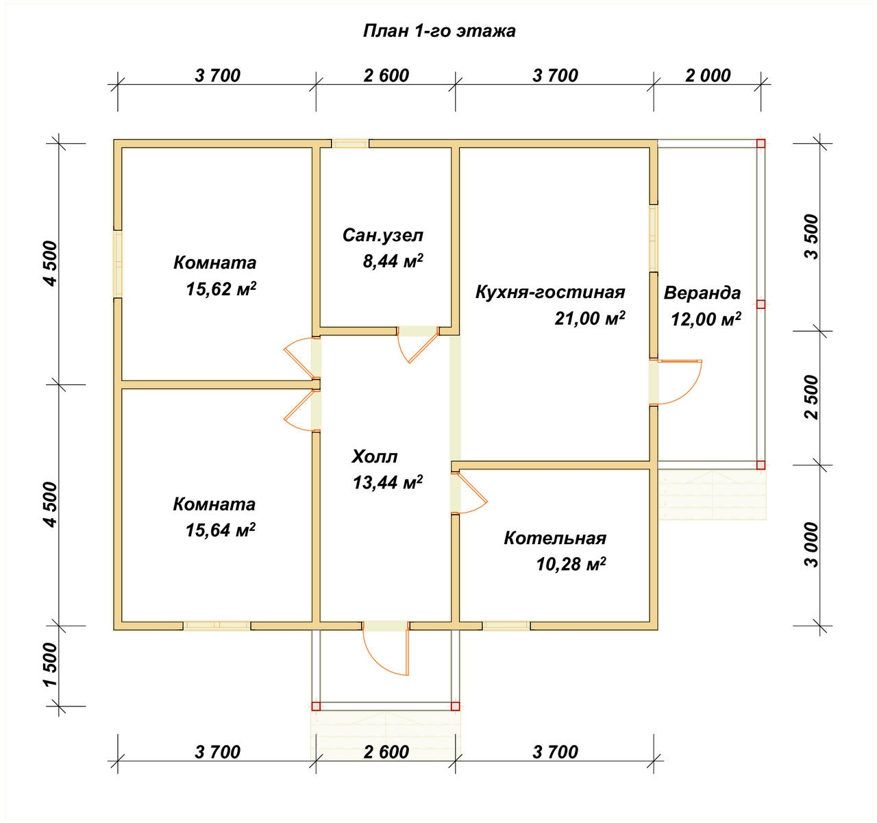 План первого этажа проекта П-41