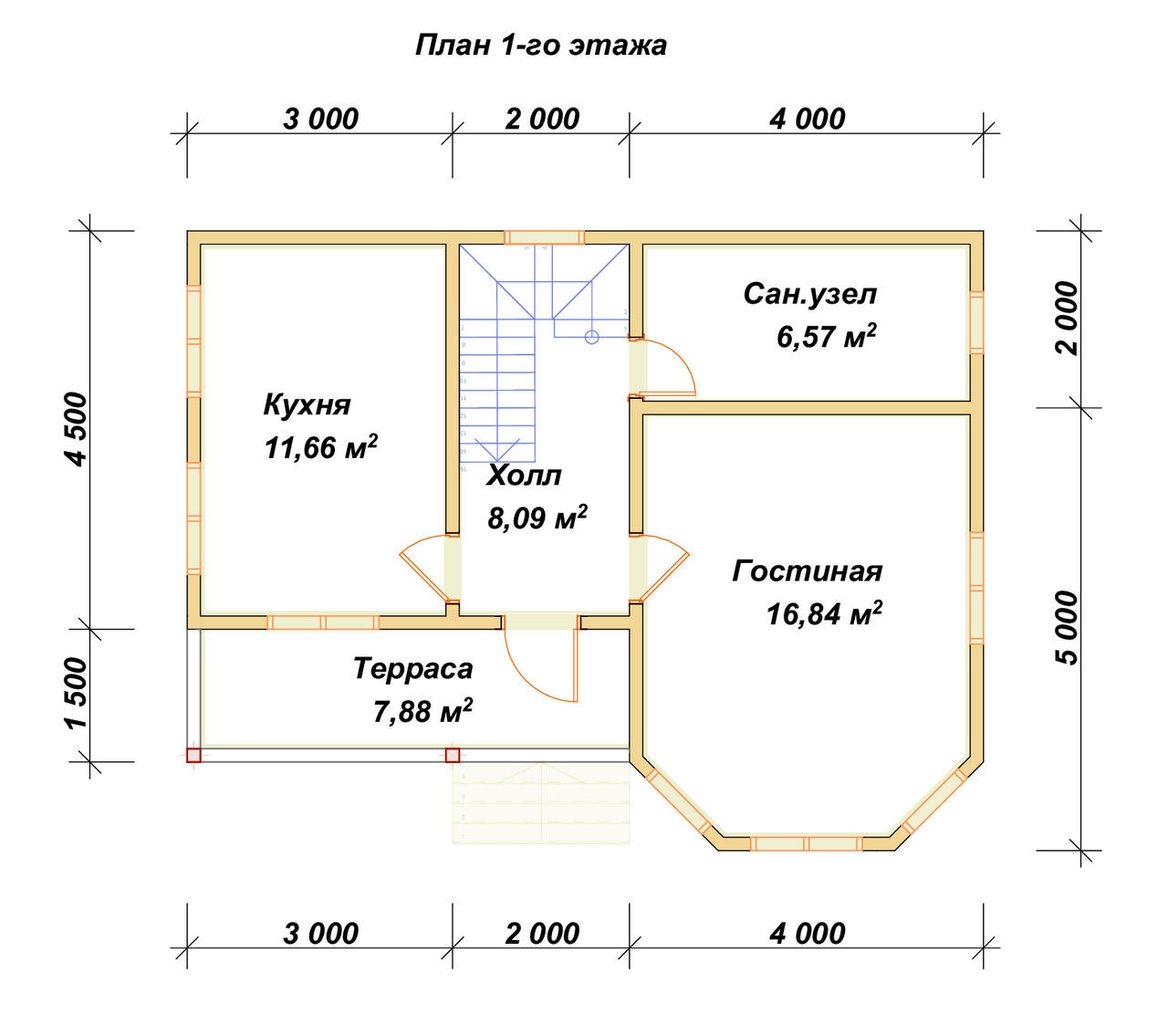 План первого этажа проекта П-42