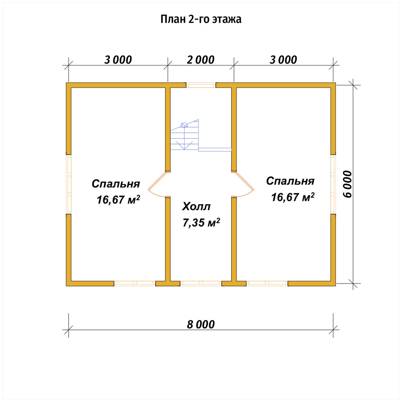 План 2-го этажа проект П-44