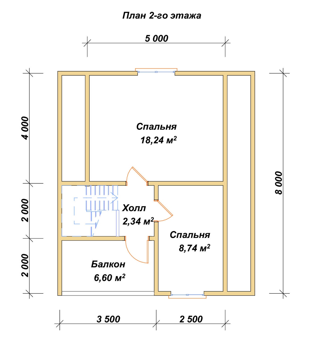 План 2-го этажа проект П-46