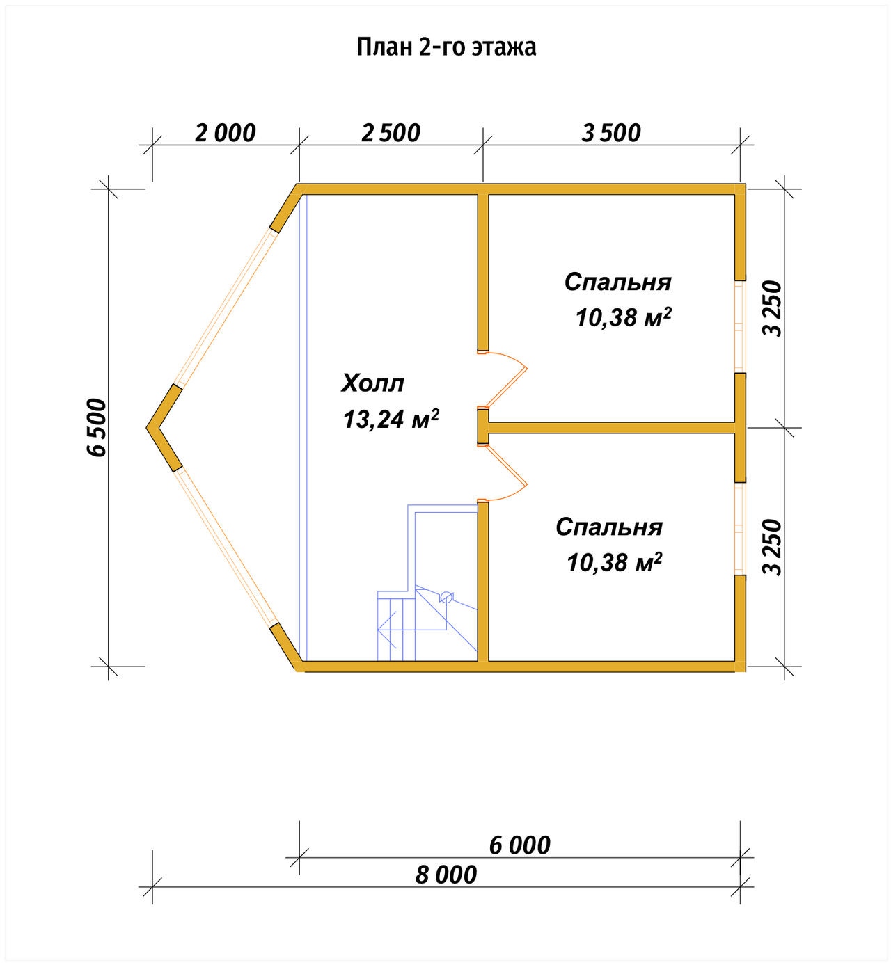 План 2-го этажа проект П-47