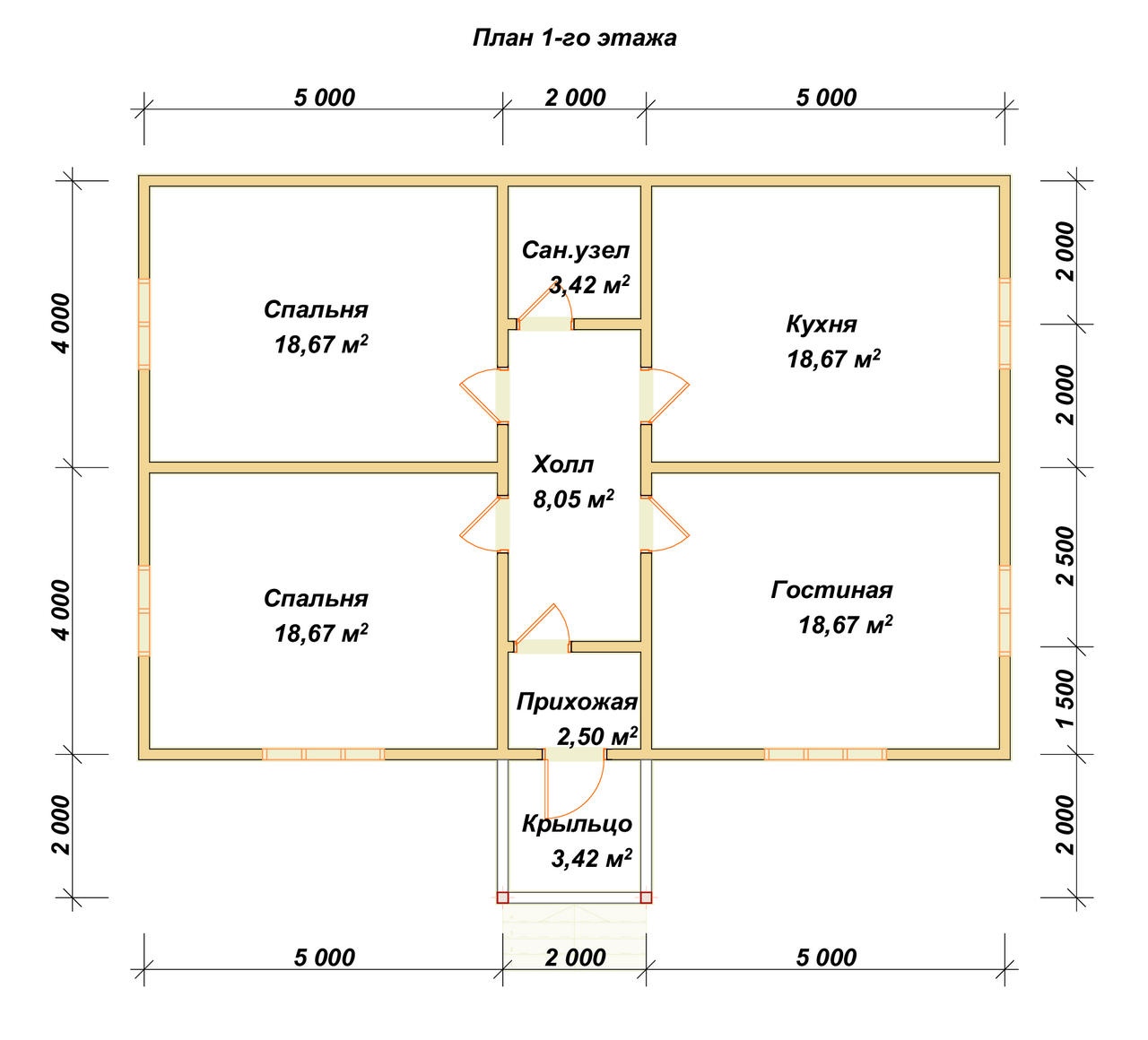 План первого этажа проекта П-48
