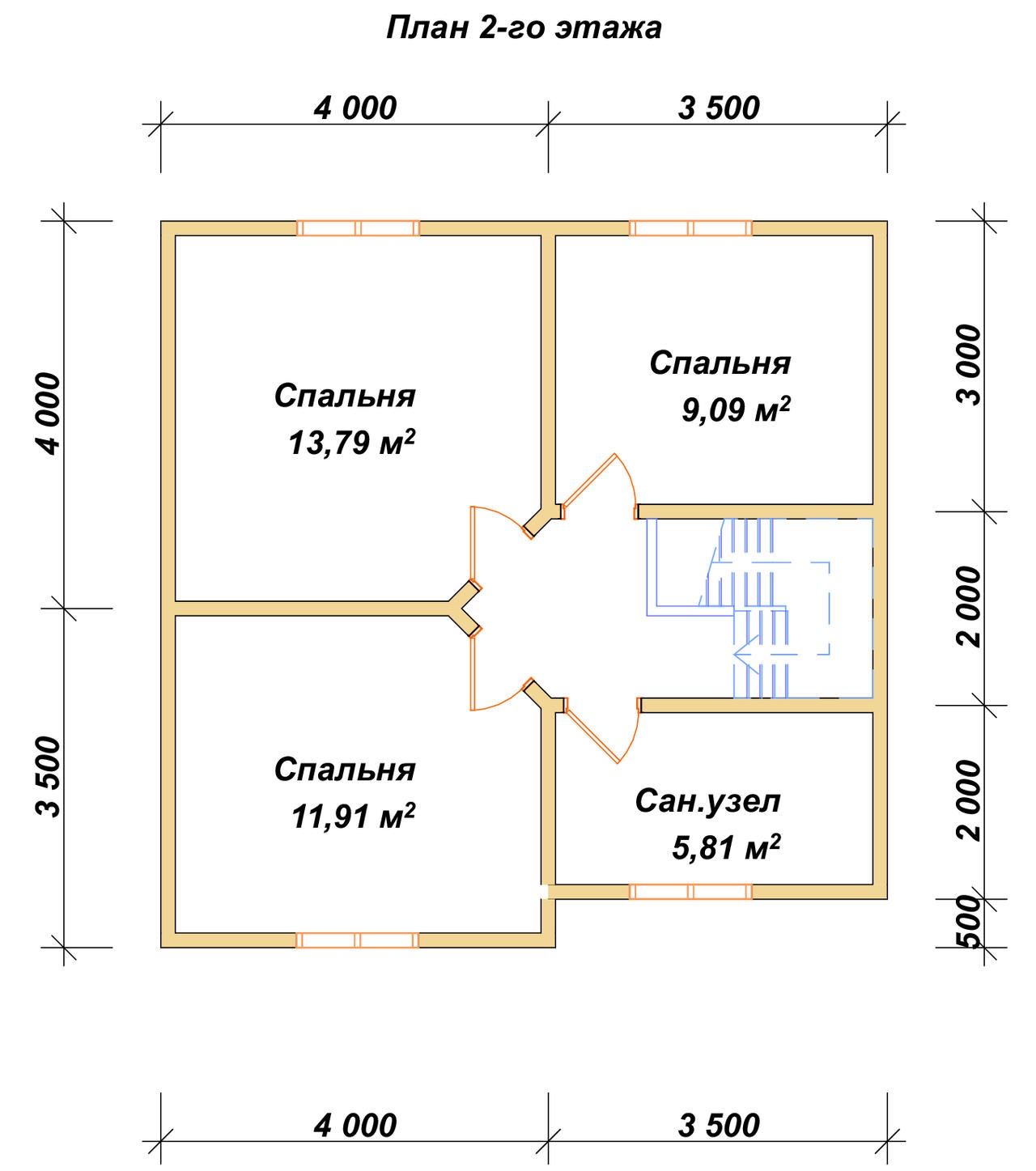 План 2-го этажа проект П-49