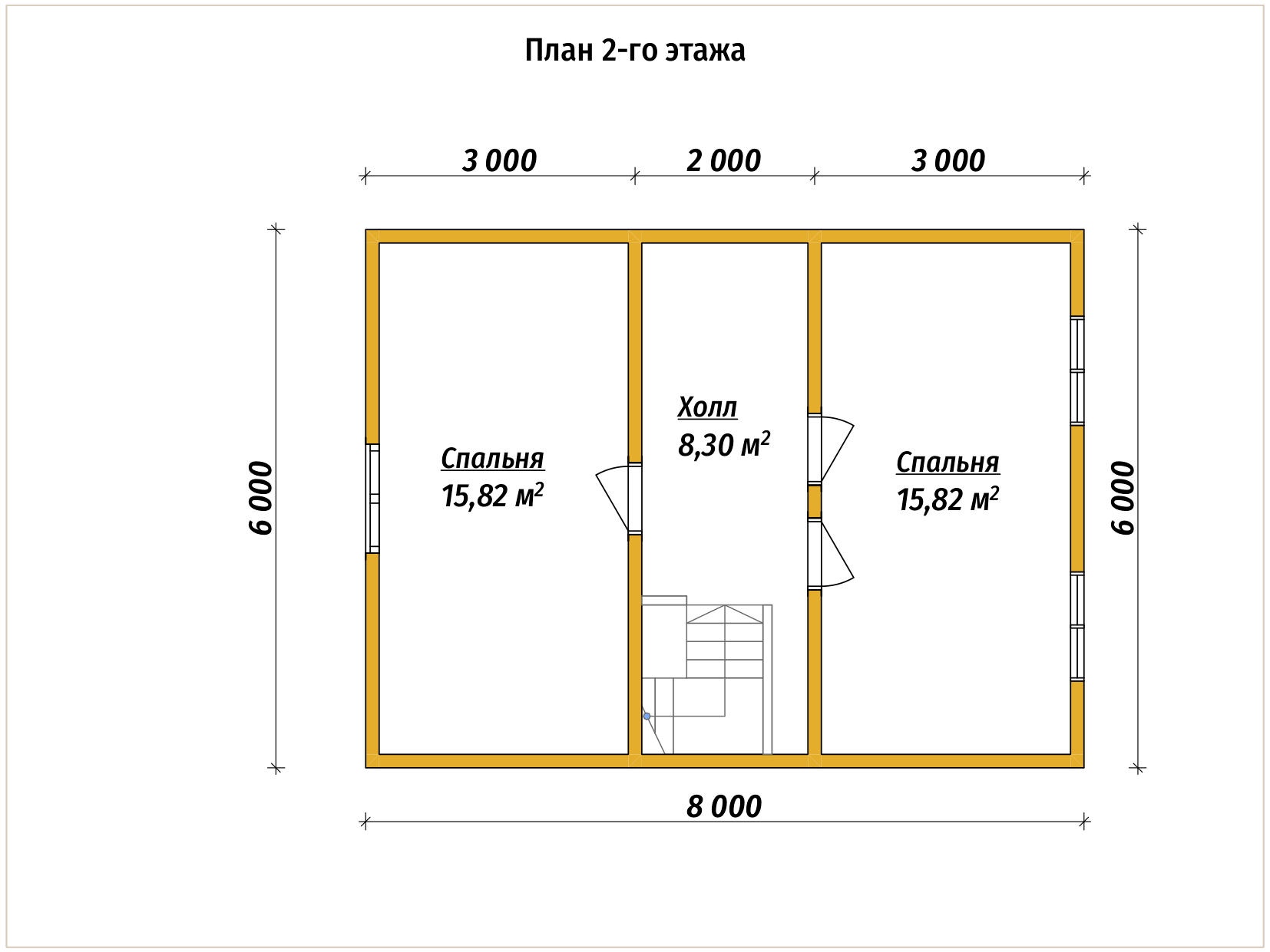 План 2-го этажа проект П-50