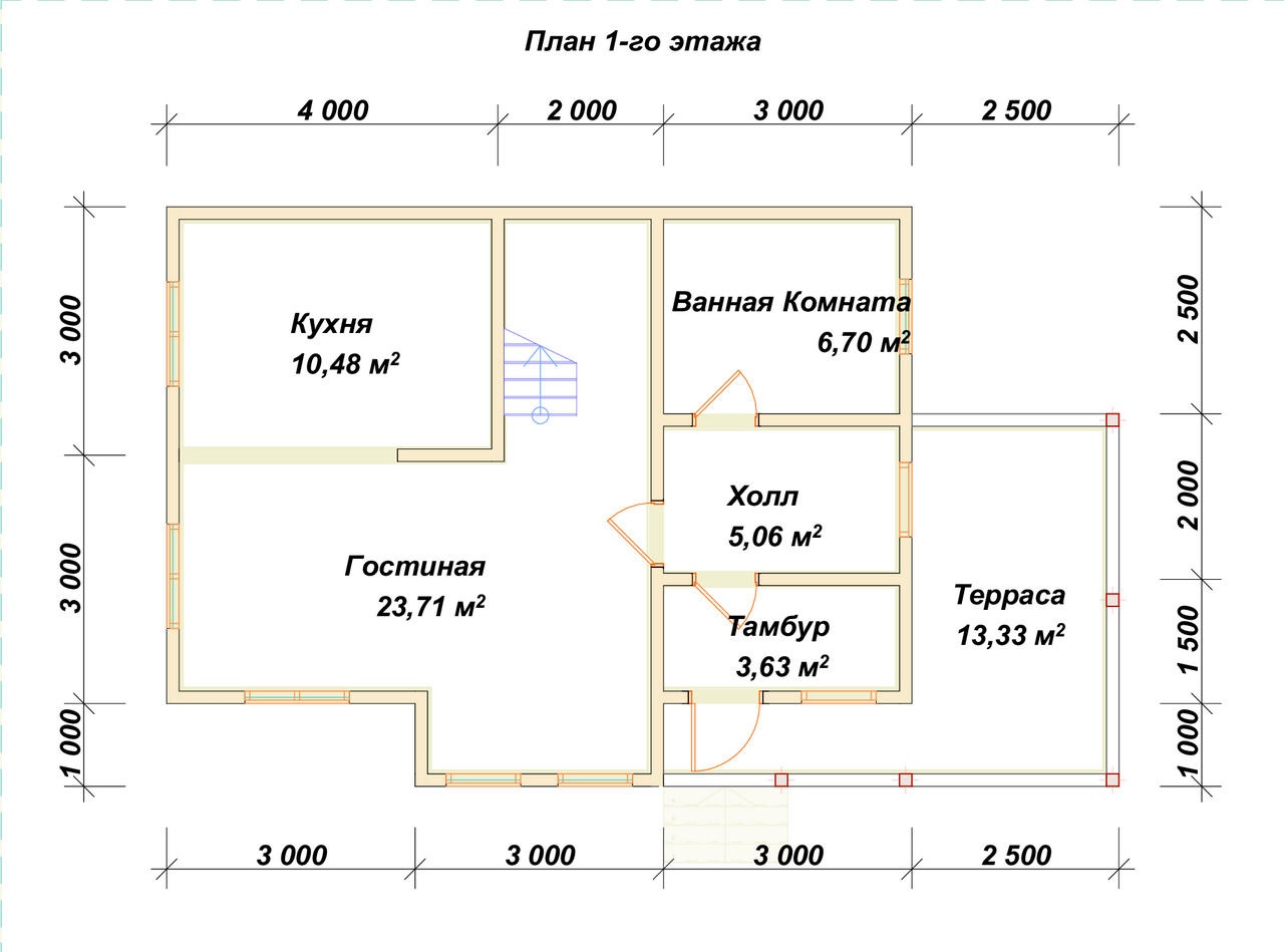 План первого этажа проекта П-51