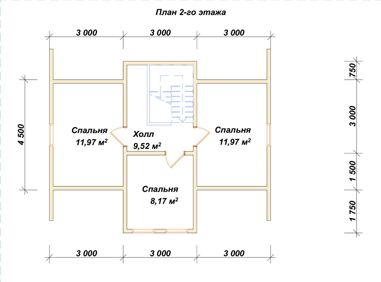 План 2-го этажа проект П-51