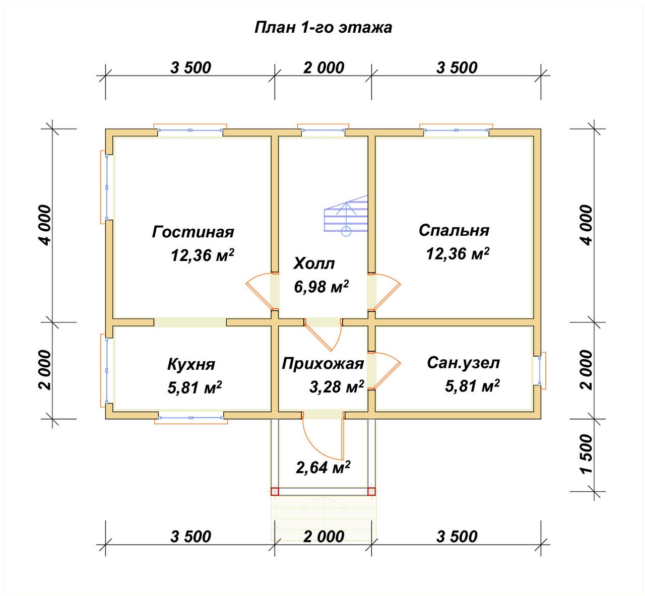 План первого этажа проекта П-53