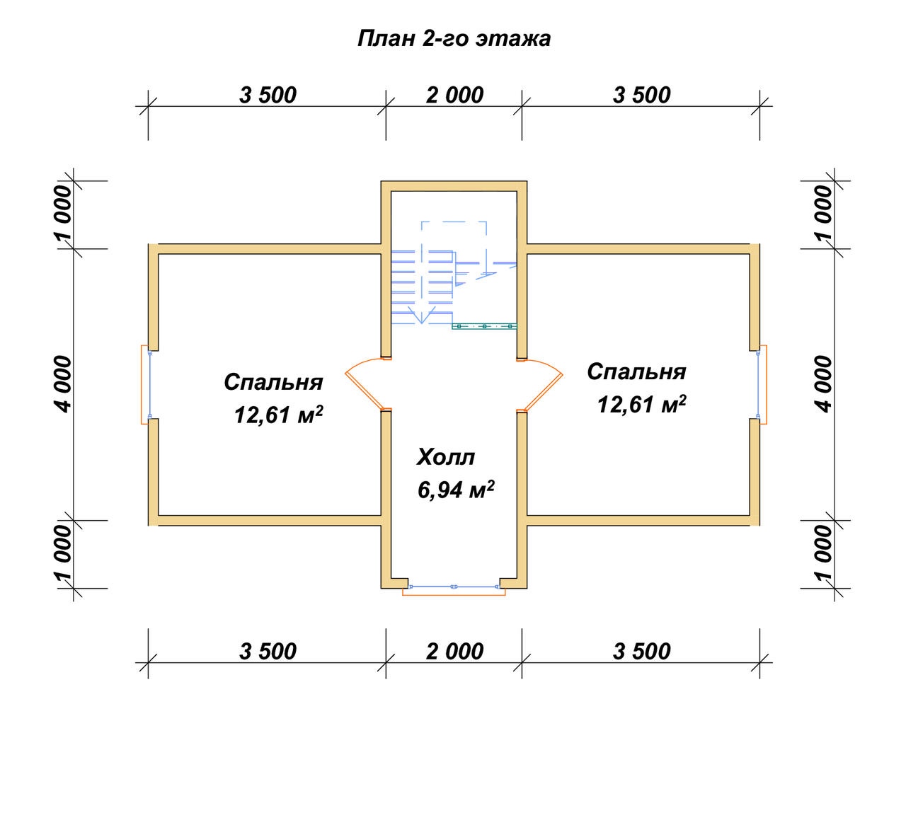 План 2-го этажа проект П-53