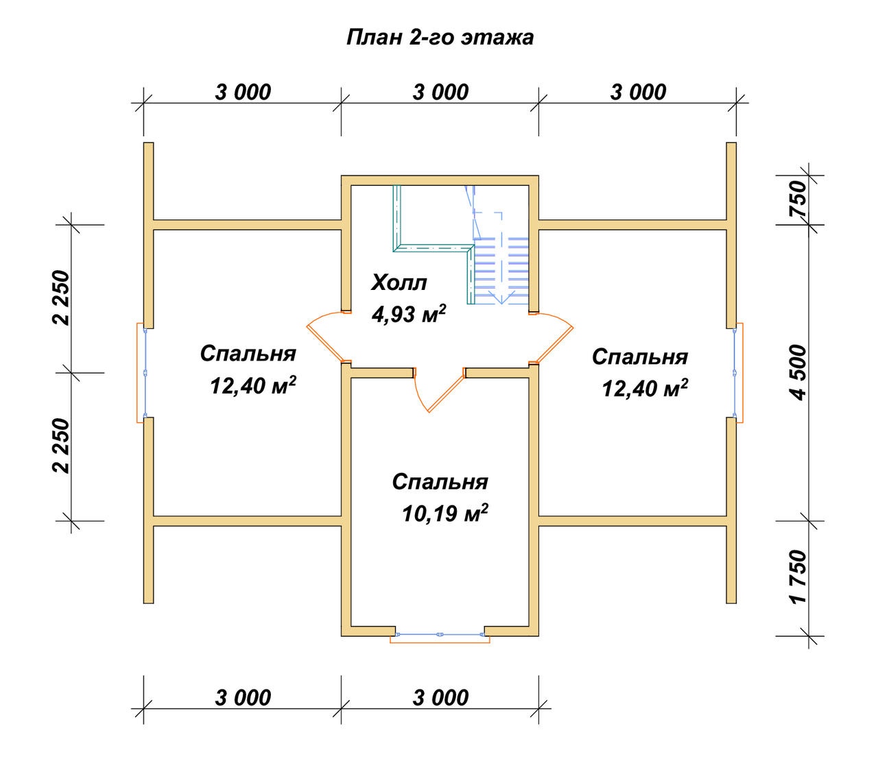 План 2-го этажа проект П-55