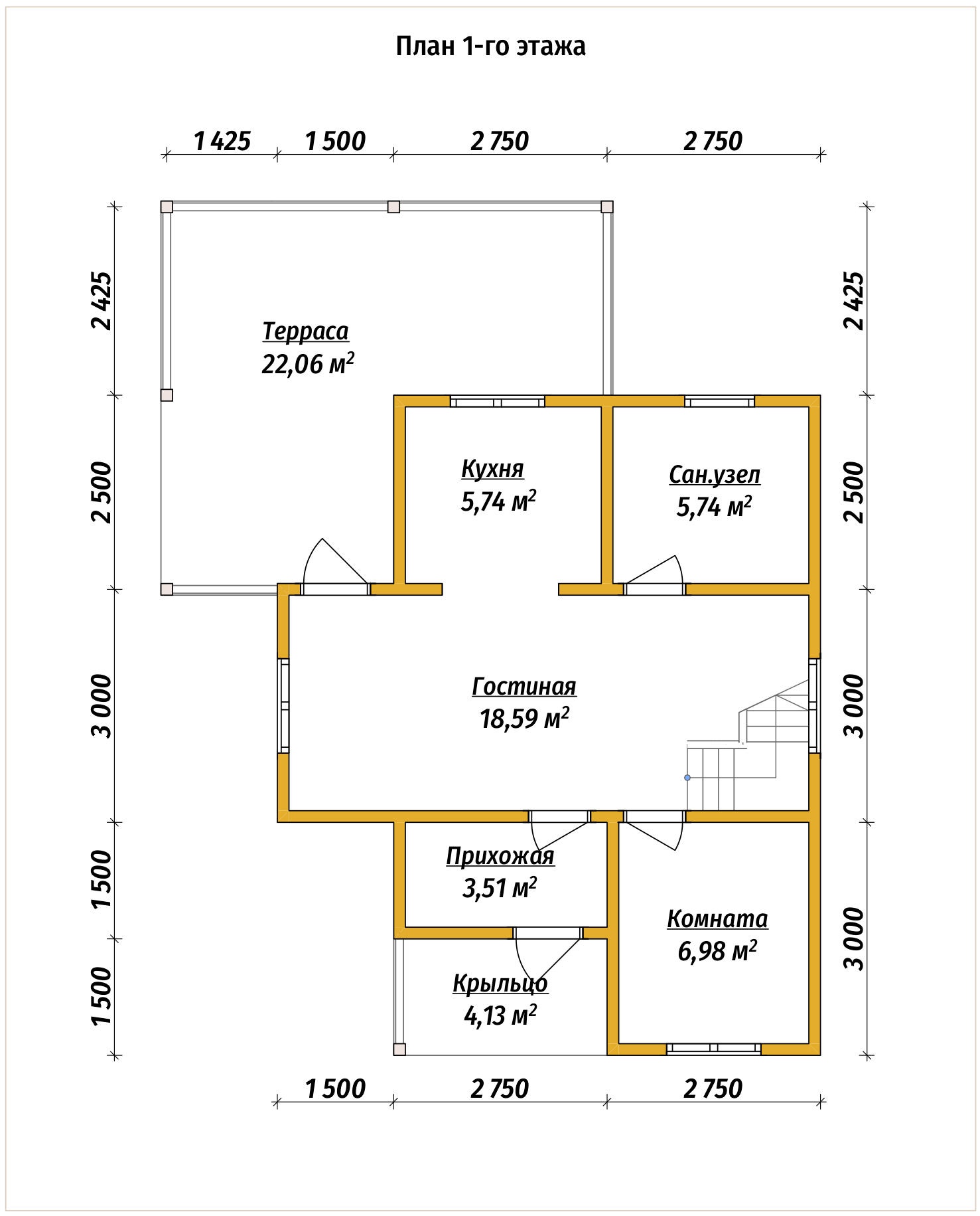 План первого этажа проекта П-56